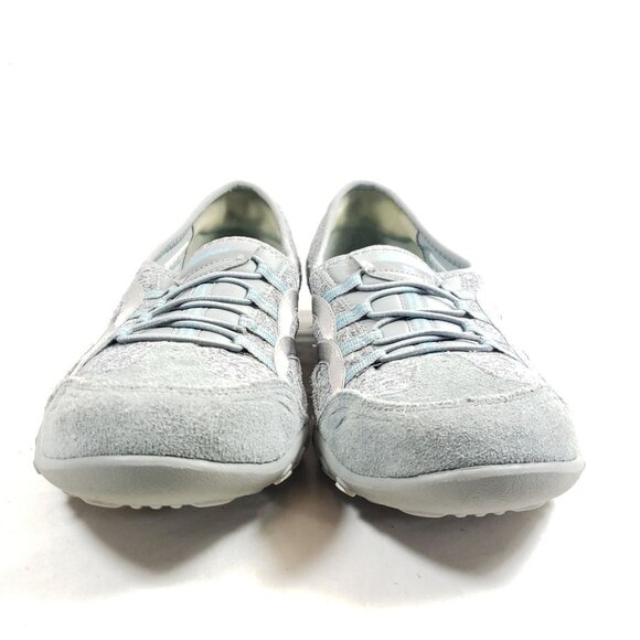 Skechers Womens Size 10 Breathe Easy Faithful Gray Slip-On Shoes - Picture 6 of 9